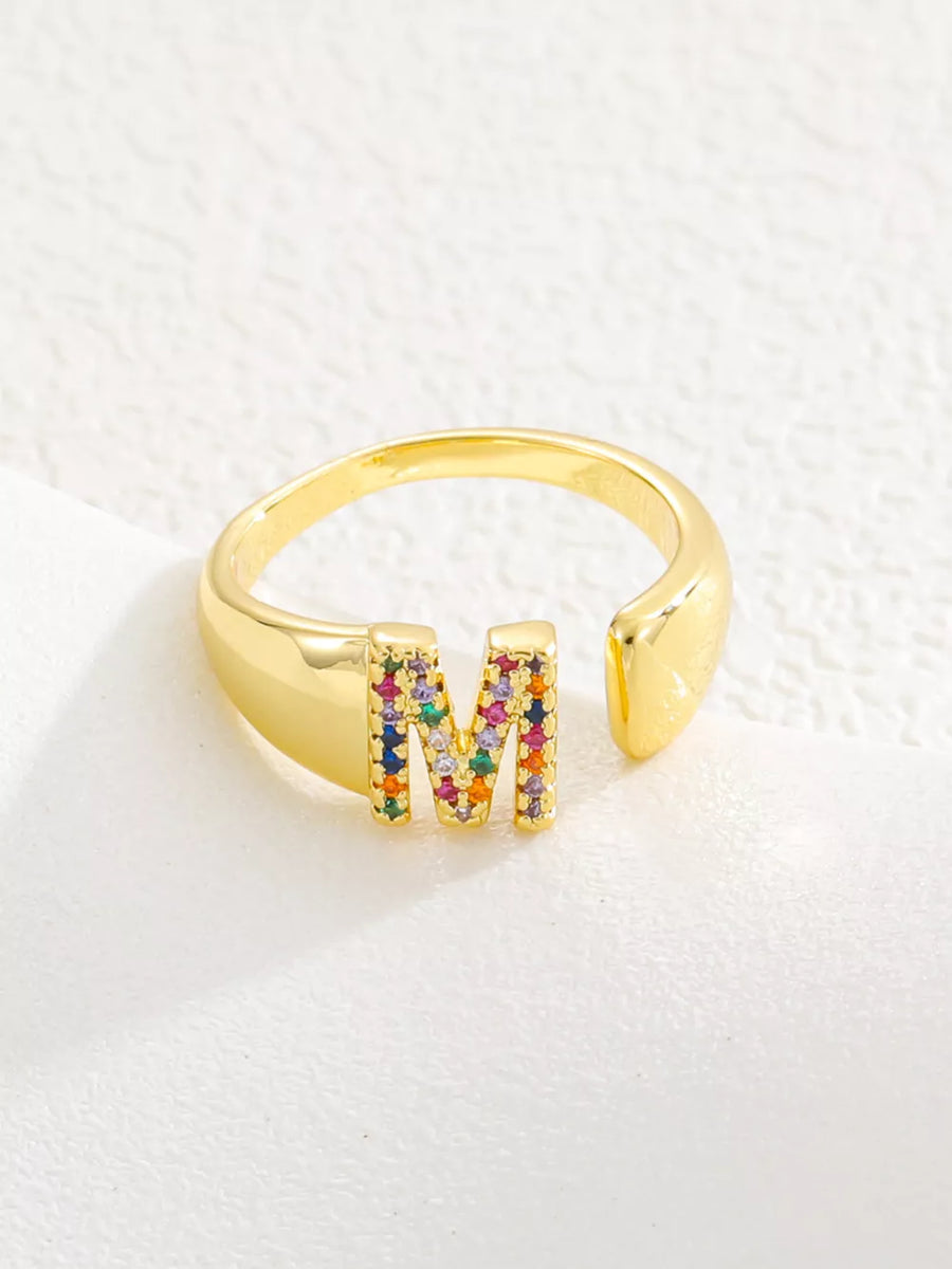 18K Gold-Plated, Copper, Zircon Care instructions: While wearing the pearl jewel ring in Z with band silhouette