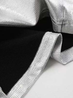 tank top in Silver with round neck and sleeveless