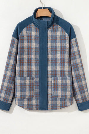 blue relaxed jacket with collared