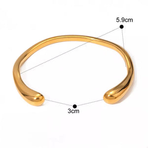 18K Gold-Plated, Stainless Steel Care instructions: Imported bracelet in style B with band silhouette