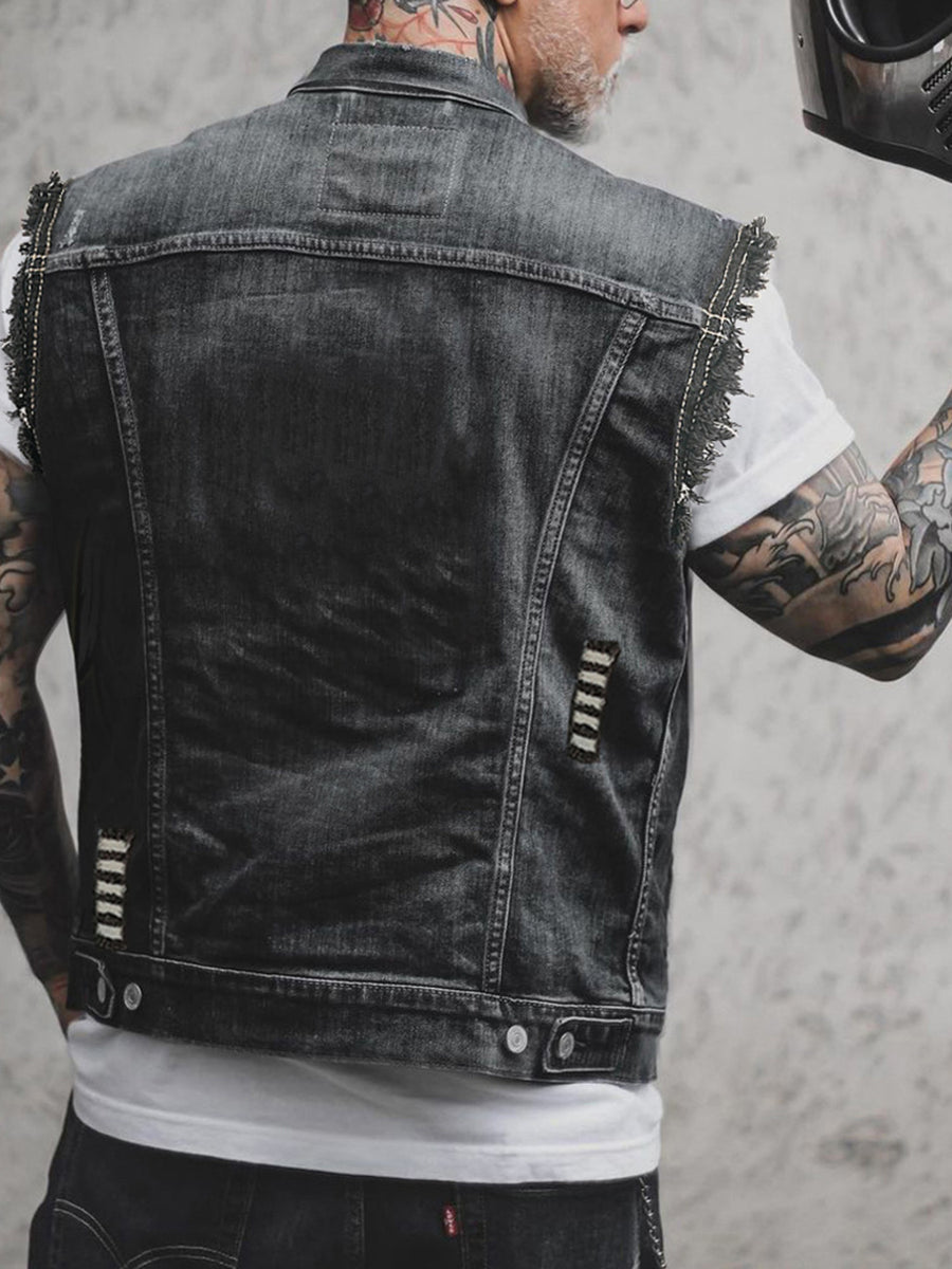100% polyester Care instructions: Machine wash cold vest in Dark Gray with regular silhouette