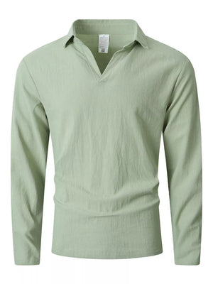 95%cotton, 5%spandex Care instructions: Machine wash cold camp shirt in White with relaxed silhouette