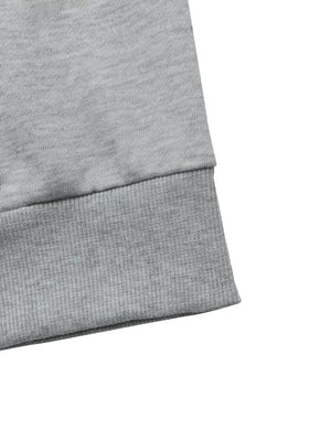 Gray relaxed pullover hoodie with hooded
