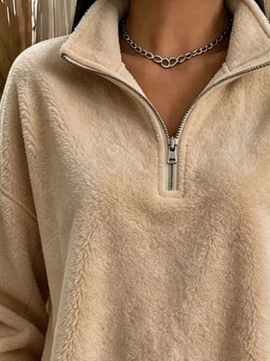 100% polyester Care instructions: Machine wash cold sweatshirt in Army Green with relaxed silhouette