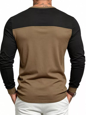 henley in Gray with color-block and color-block