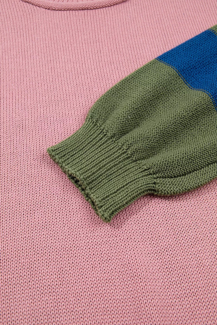royal blue pullover sweater with pullover and color-block