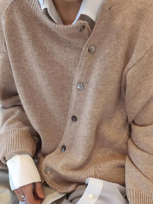 lime green cardigan with asymmetrical and long sleeve