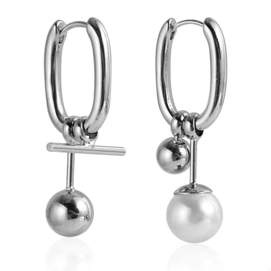 silver N/A earrings with N/A