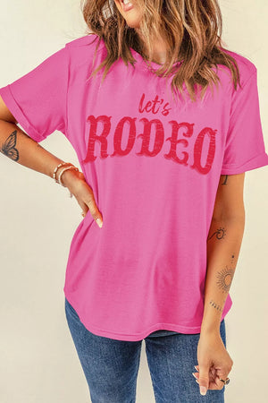 Fuchsia Pink t-shirt with hip-length and pullover