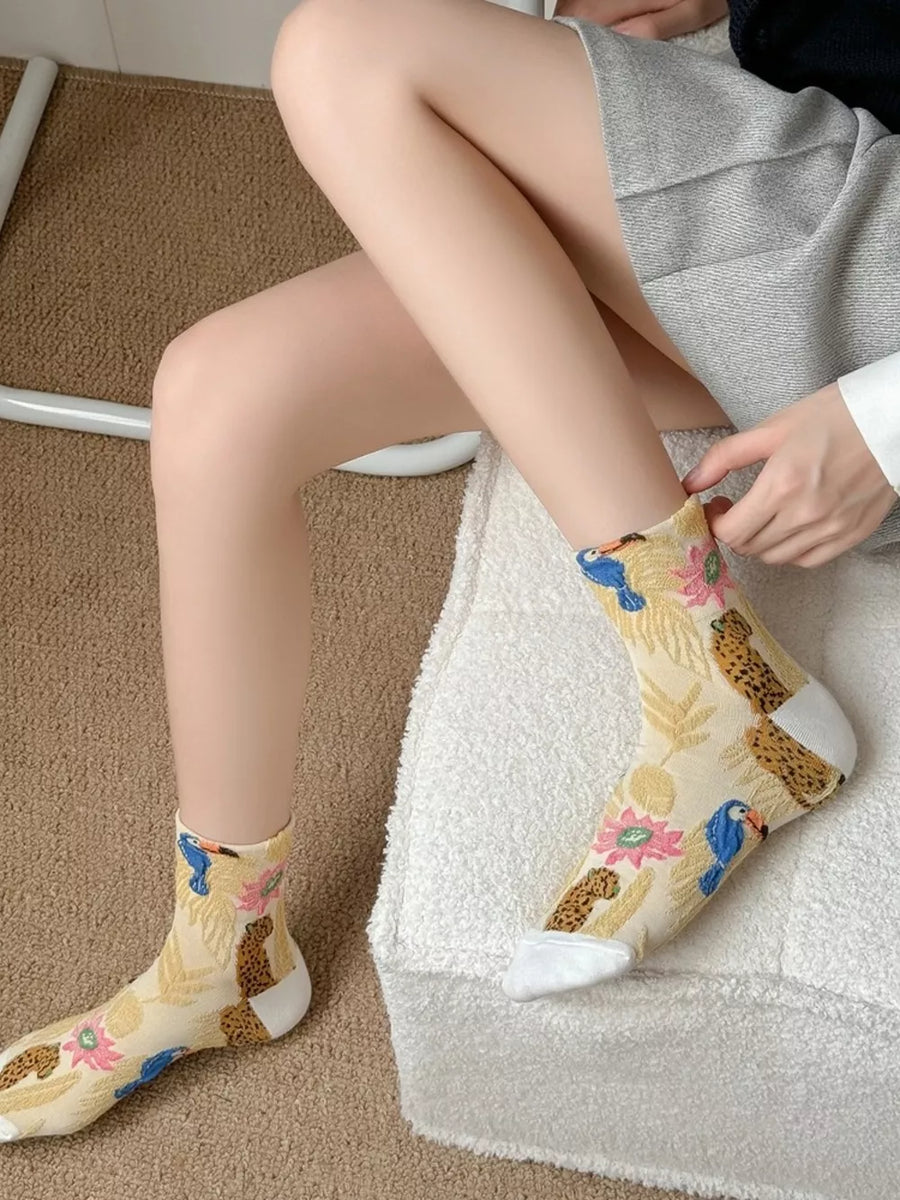 cotton Imported Size & socks in brown with fitted silhouette