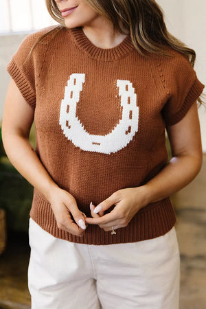 60% cotton, 40% acrylic Care instructions: Machine wash cold pullover sweater in Caramel with regular silhouette