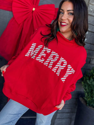 red sweatshirt with stretch and long sleeve