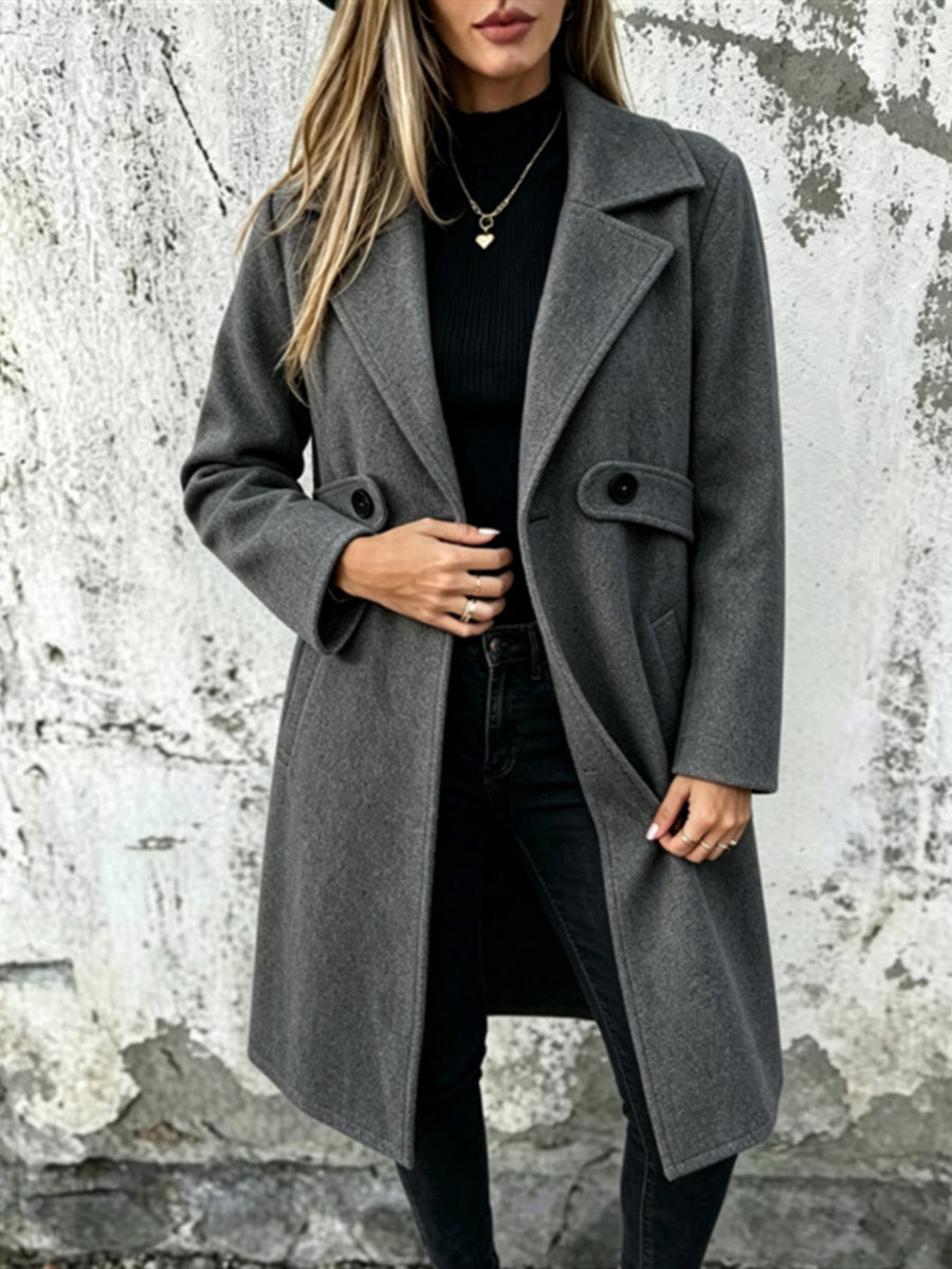 100% polyester Care instructions: Machine wash cold overcoat in Black with straight silhouette