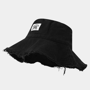 cotton Imported Size & hat in navy blue with bucket silhouette