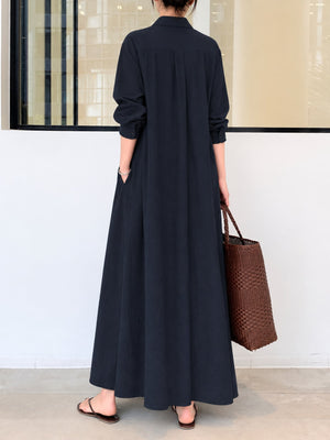 classic shirt dress in Light Blue with collared