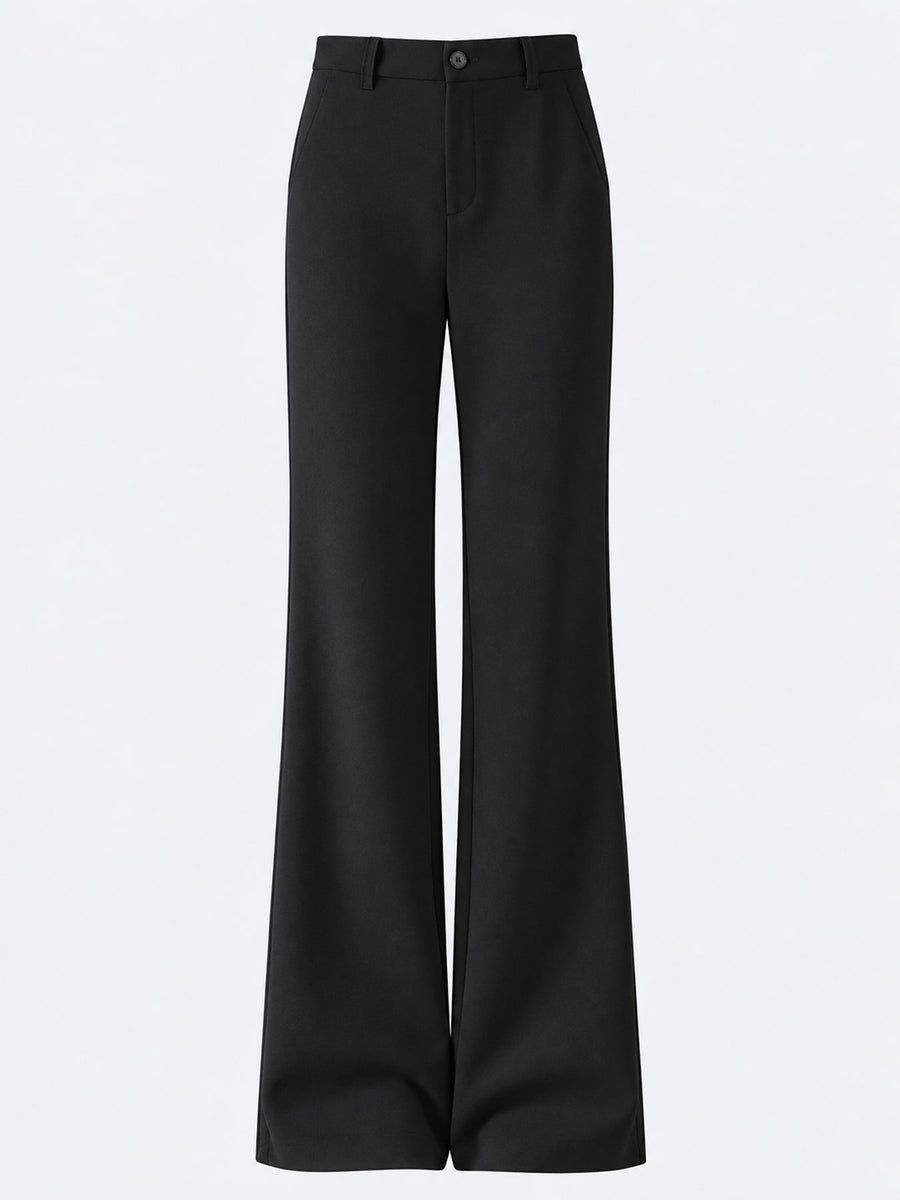Apricot-Regular trousers with full-length and button and zip-front