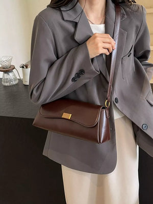 Coffee shoulder bag with small and push-lock