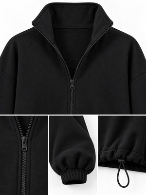 athleisure windbreaker in Caramel with collared