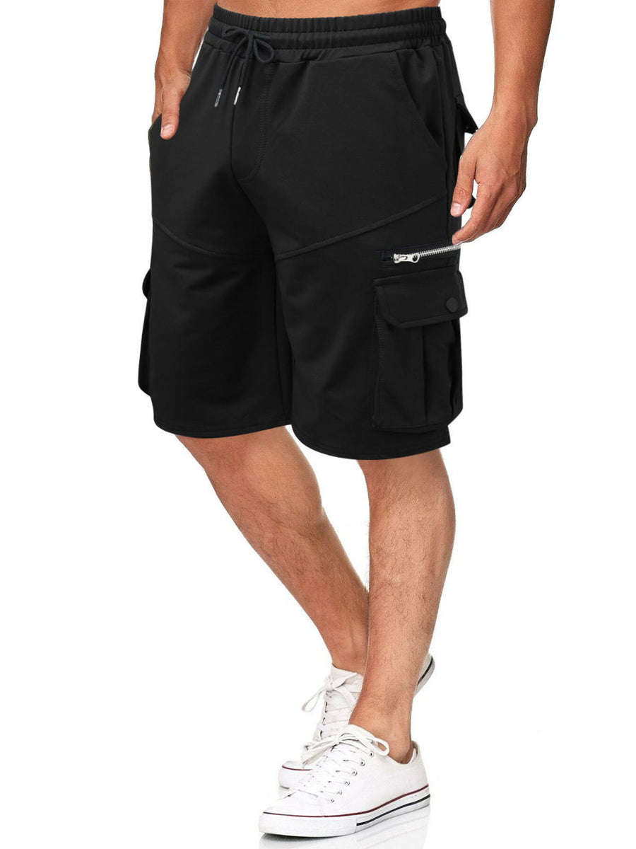 cargo shorts in Sky Blue with drawstring waist and bermuda