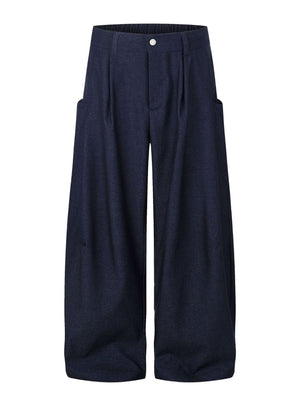 Black wide-leg pants