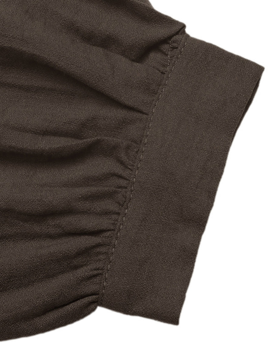 blouse featuring eyelet in Coffee Brown with 88% viscose, 12% polyamide Care instructions: Machine wash cold texture