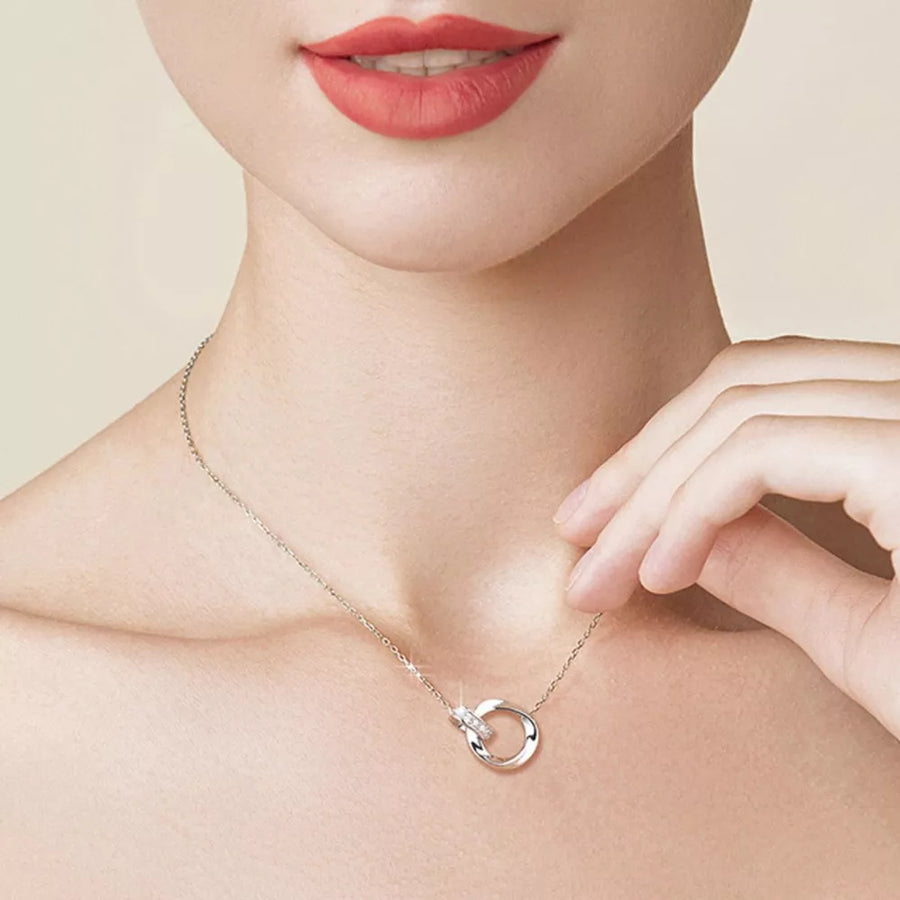 925 sterling silver Care instructions: Avoid wearing during exercise, as sweat w necklace in silver with pendant silhouette