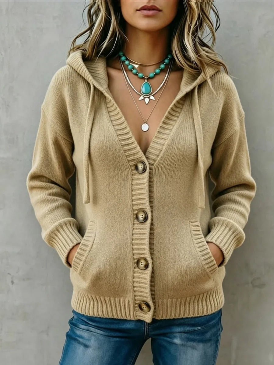 Sky Blue relaxed cardigan with v-neck