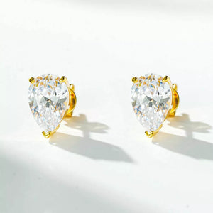 earrings in Green with teardrop shape and mini