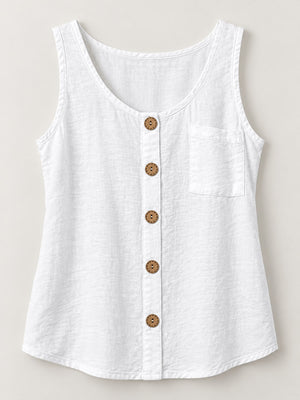 At least 95% polyester, with cupro tank top in Black with relaxed silhouette