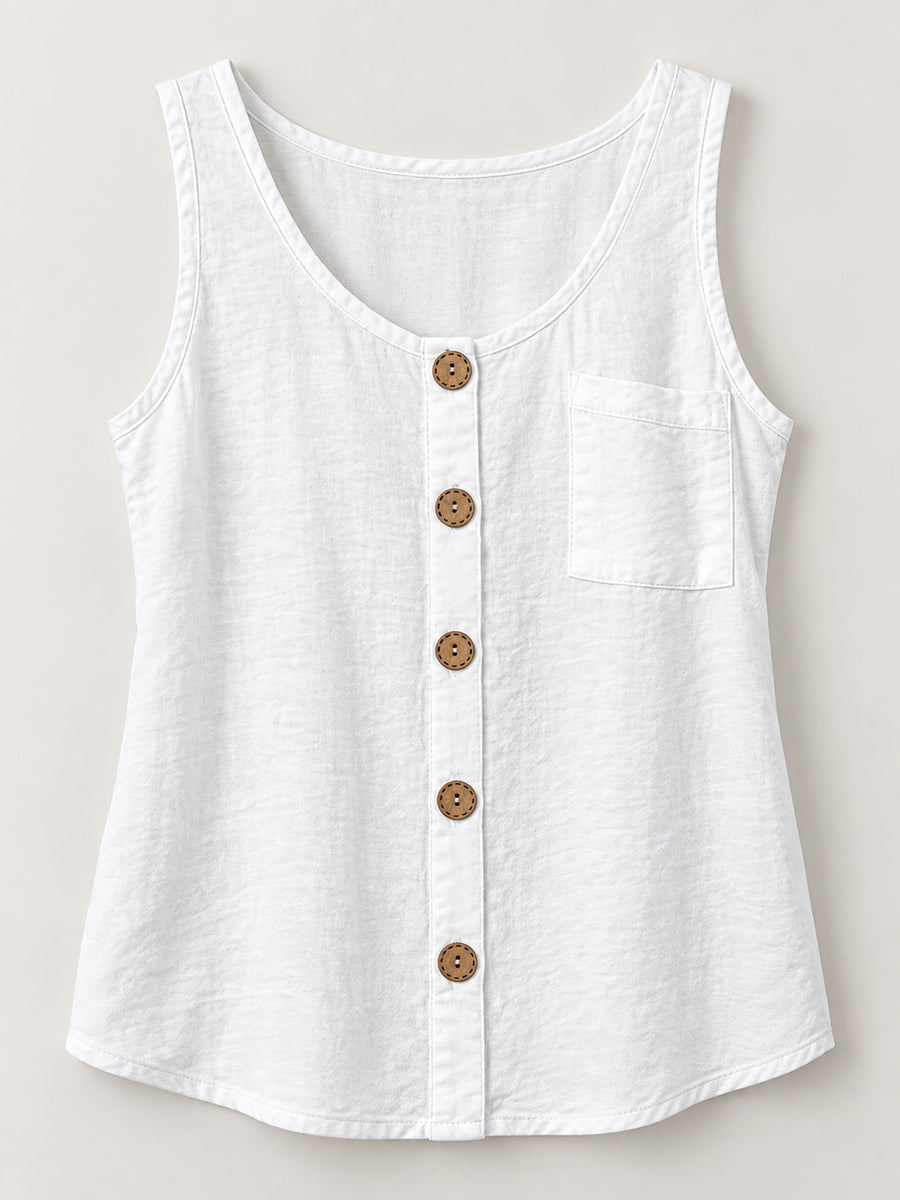 At least 95% polyester, with cupro tank top in Black with relaxed silhouette