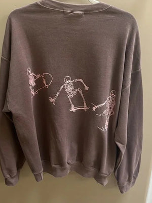 Light Gray oversized sweatshirt with crew neck