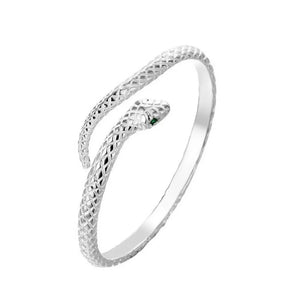 ring featuring snakeskin in silver with 925 sterling silver Care instructions: Avoid wearing during exercise, as sweat w
