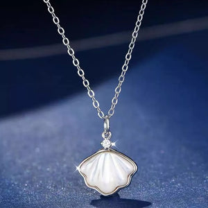 silver necklace with zircon accent and not applicable