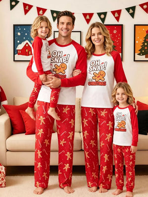 Kid-Red pajama set with hip-length, full-length and pullover, elastic