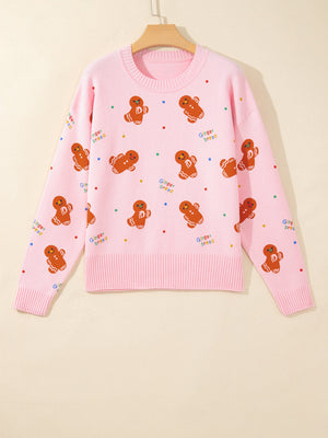 52% viscose, 26% polyester, 22% polyamide Care instructions: Machine wash cold pullover sweater in Blush Pink with relaxed