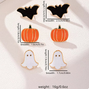 earrings in white with novelty and stud earrings