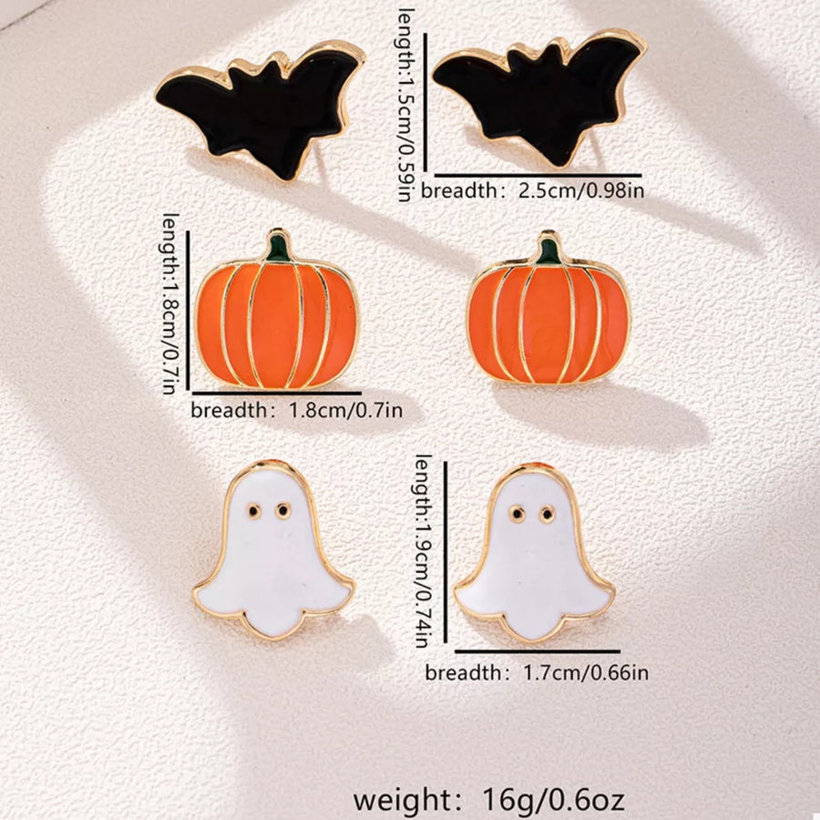 earrings in white with novelty and stud earrings
