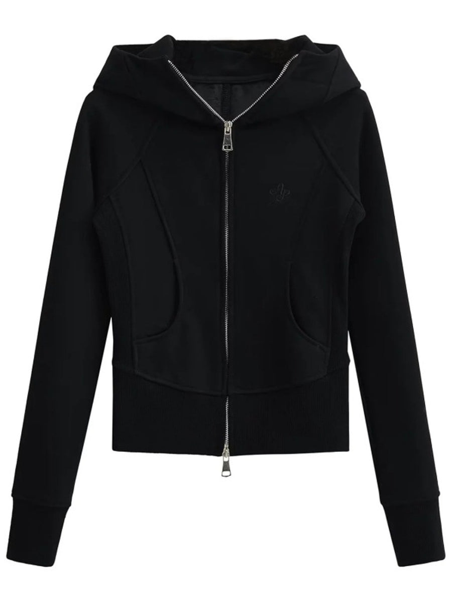Off-White slim zip hoodie with hooded