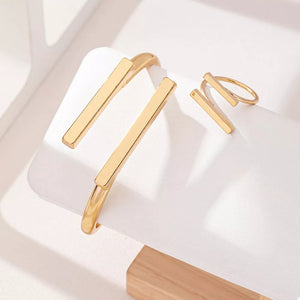 18K Gold-Plated,Alloy Care instructions: Avoid wearing during exercise, as sweat jewelry set in gold with geometric