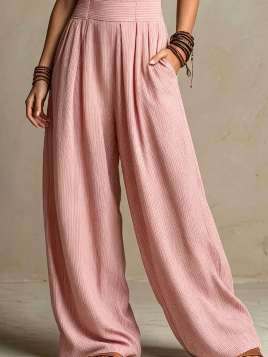 Dusty Pink jumpsuit with full-length and pullover