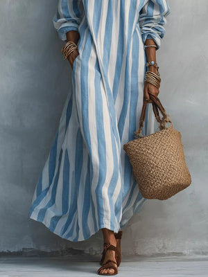 Green maxi dress with off-shoulder and long sleeve