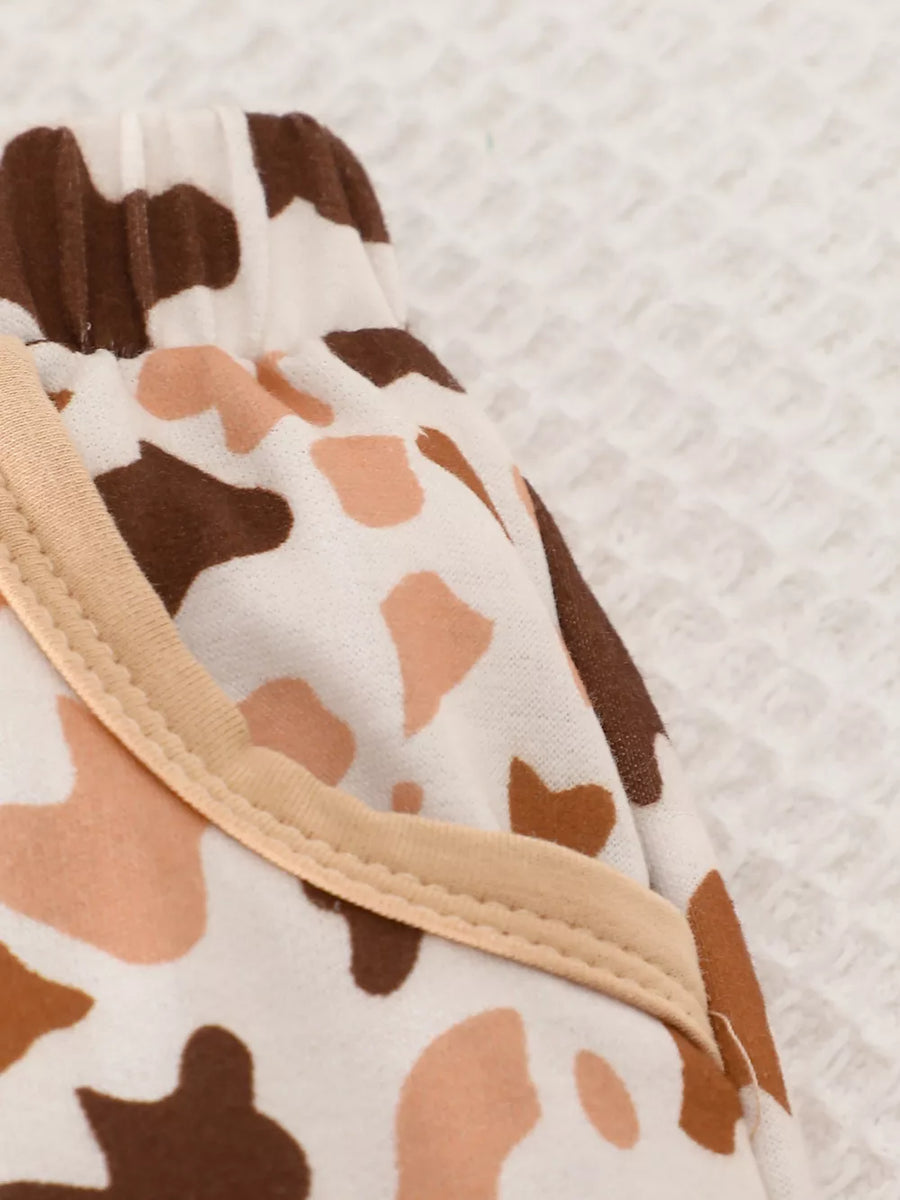 Off-white with Children's Farm Animal Embroidered Top And Pants Set in Off-white