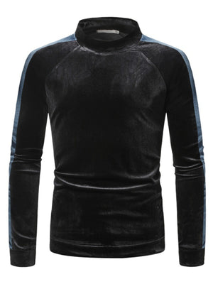 teal blue t-shirt with hip-length and pullover