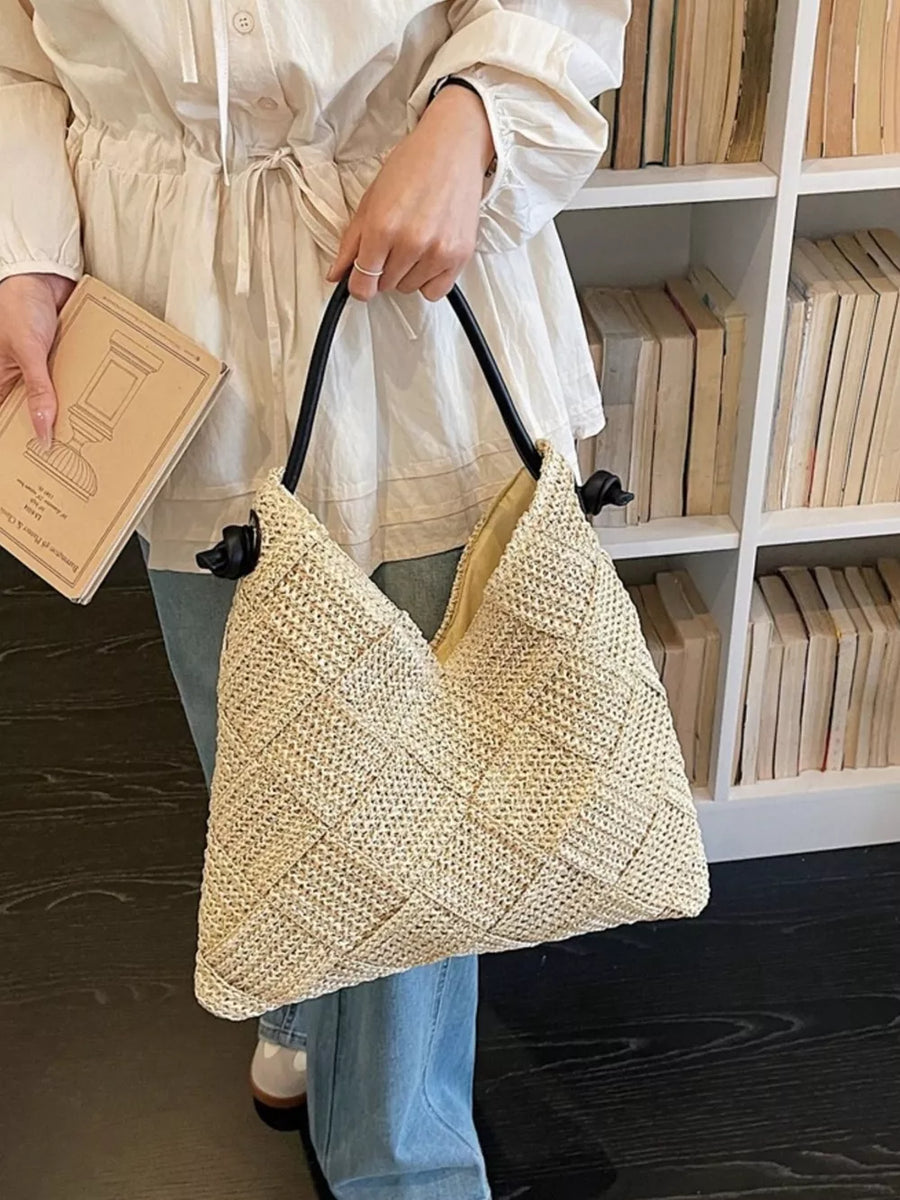 Woven Straw Shoulder Bag option 5