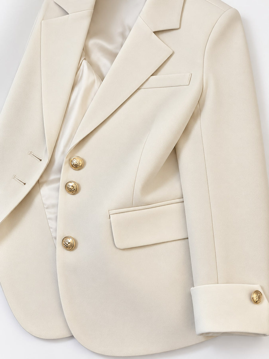 Polyester Care instructions: Dry clean only blazer in Red with regular silhouette