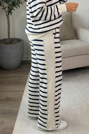 classic lounge set in White with mock neck