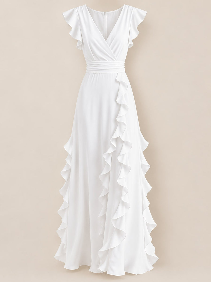 cream maxi dress with maxi and pullover