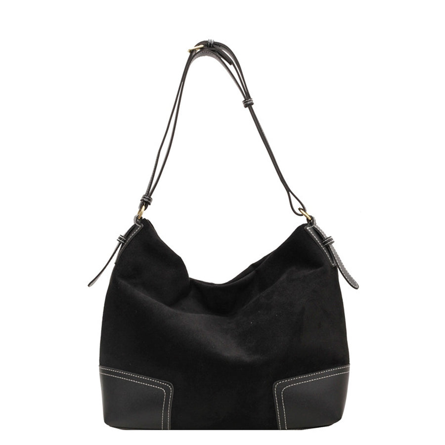Suede Imported Size & handbag in beige with relaxed silhouette