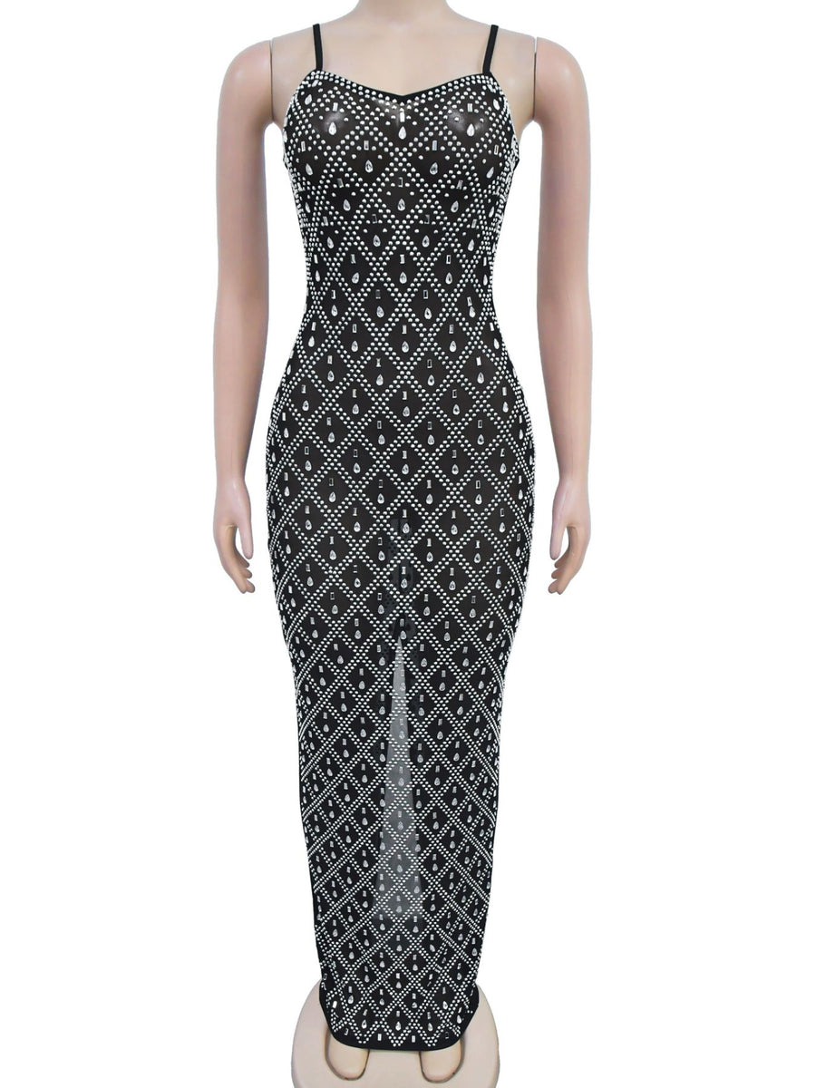 100% polyester Care instructions: Machine wash cold maxi dress in Khaki with bodycon silhouette