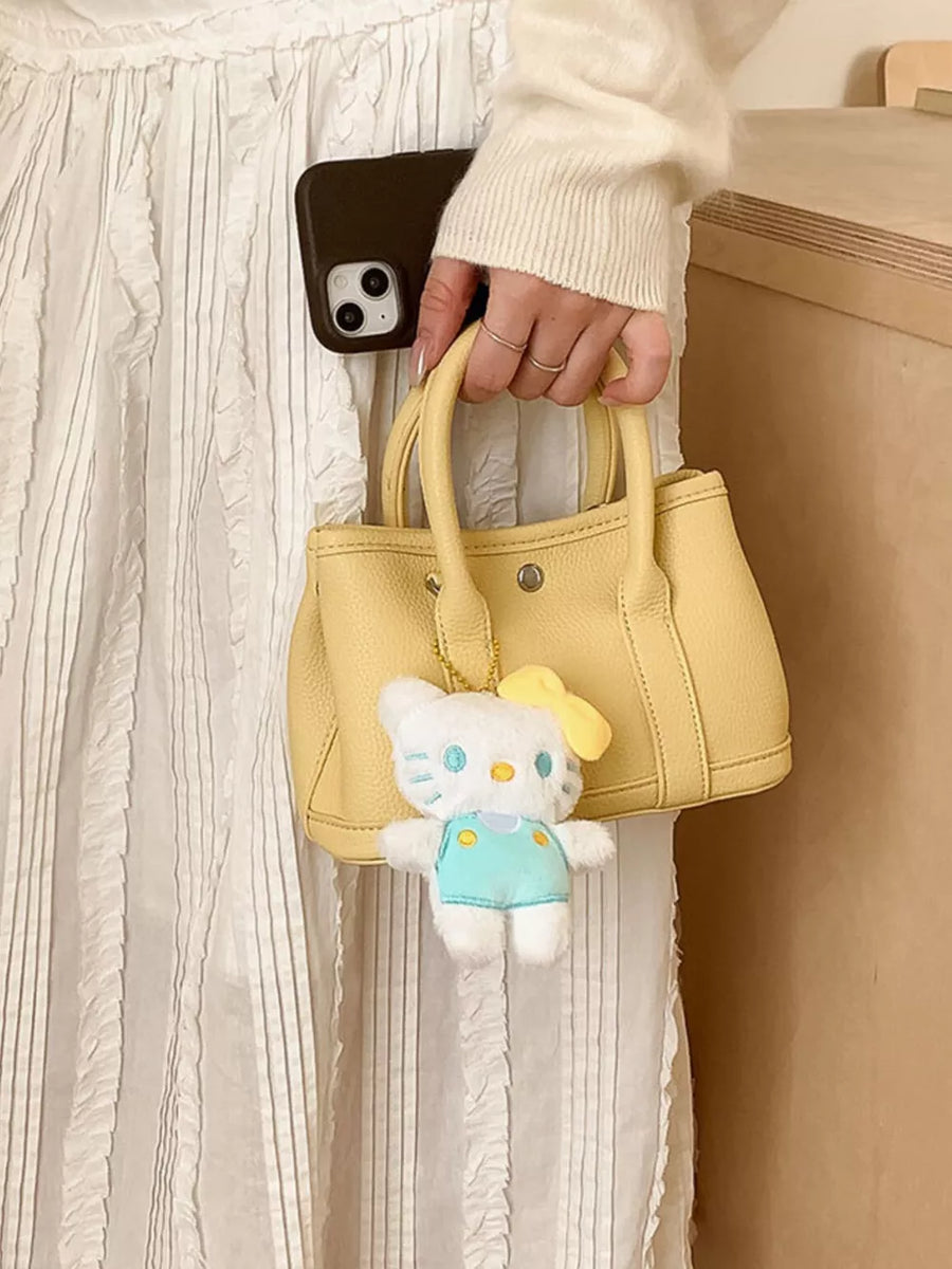 Top Handle Crossbody Bag in Light Yellow